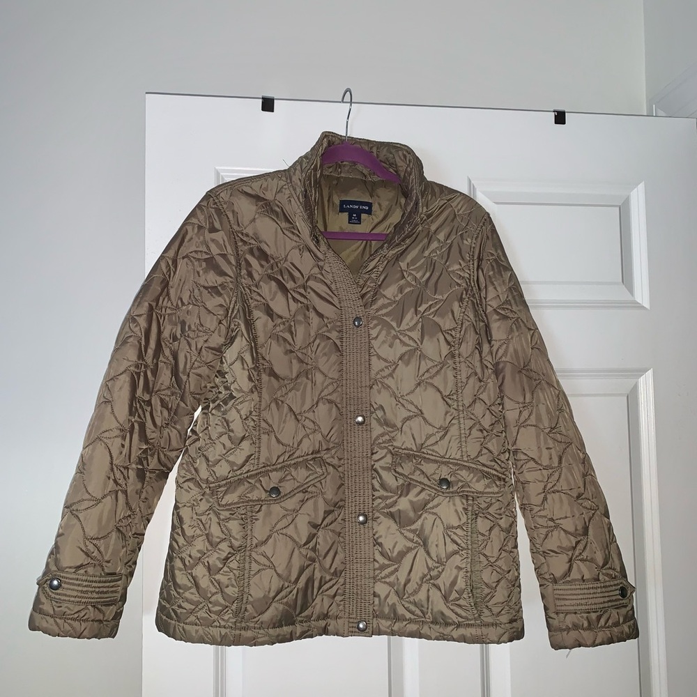 Lands' End Women's Brown Quilted Jacket